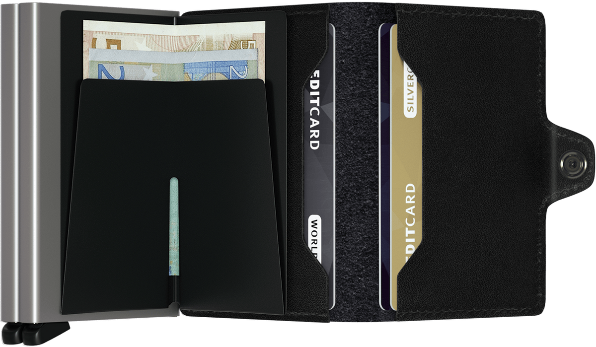 '- RFID Protected Twin Wallet - Original - Black
