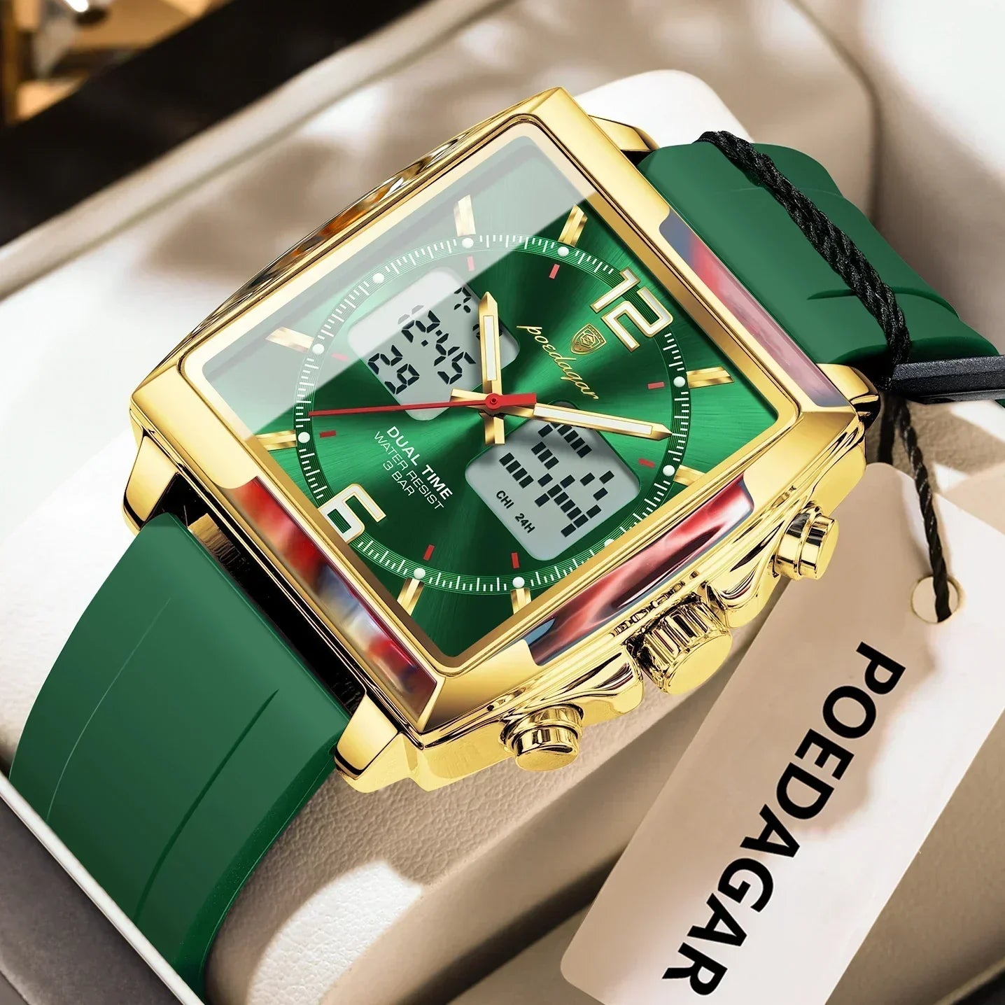POEDAGAR DualTech Sport Watch