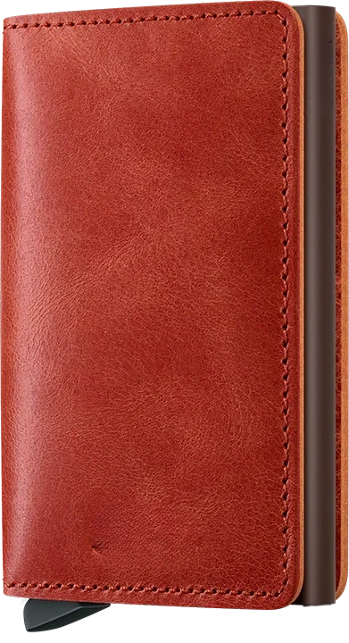 '- RFID Protected Slim Wallet - Vintage - Orange