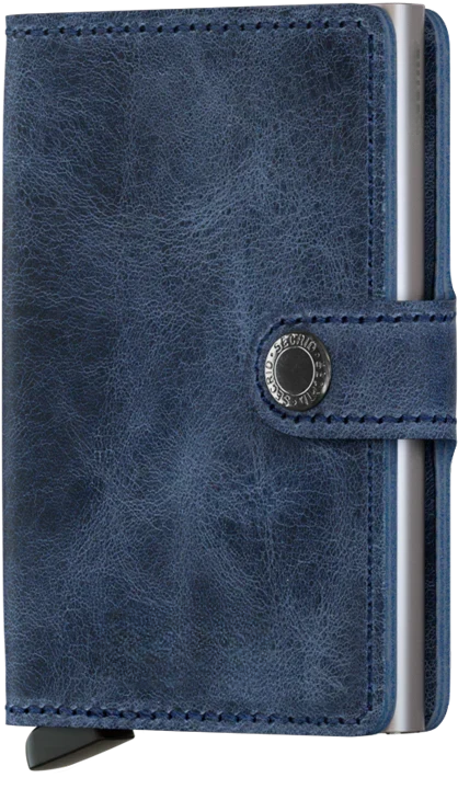 '- RFID Protected Mini Wallet - Vintage - Blue