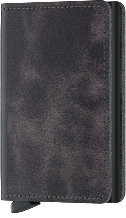 '- RFID Protected Slim Wallet - Vintage - Grey-Black