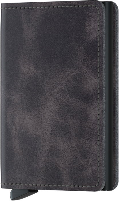 '- RFID Protected Slim Wallet - Vintage - Grey-Black