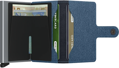 '- RFID Protected Mini Wallet - Twist - Jeans Blue