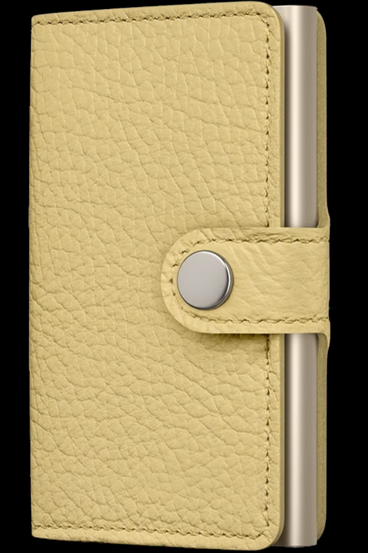'- RFID Protected Mini Wallet - Pebble - Butter Yellow