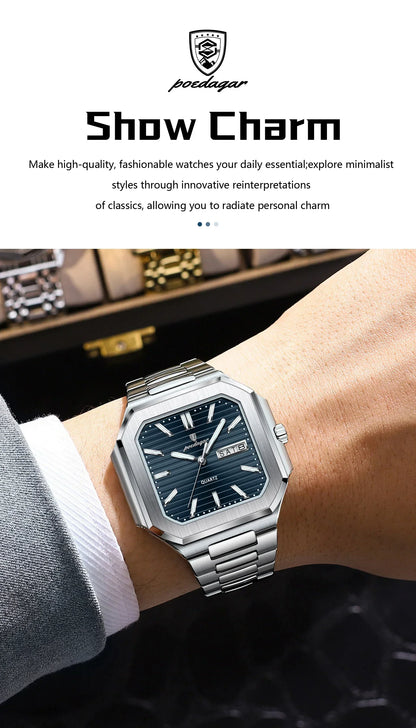 POEDAGAR Royal Square Watch