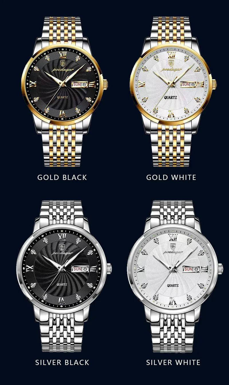 POEDAGAR Royal Day-Date Watch