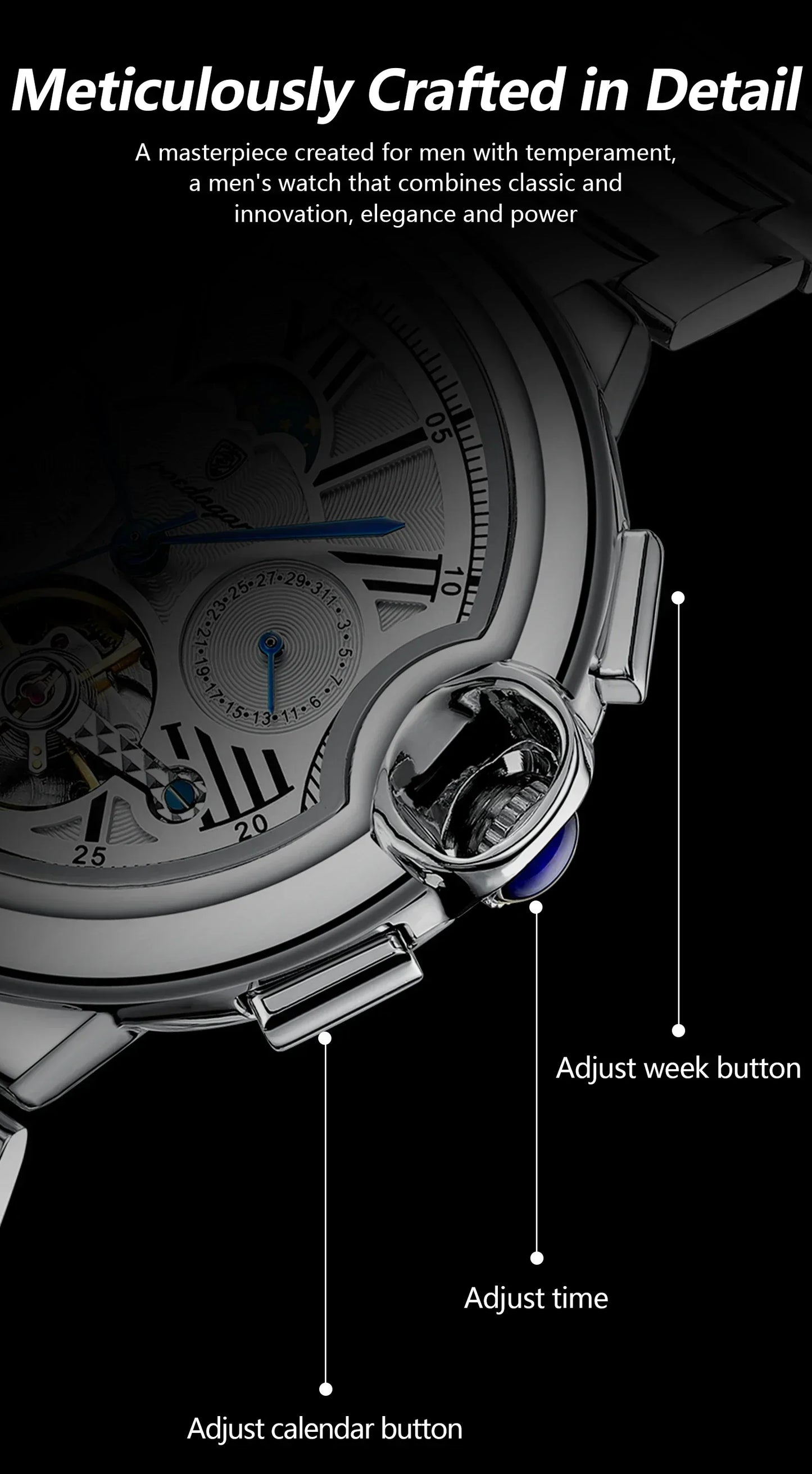 POEDAGAR Royal Automatic Watch