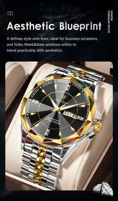 POEDAGAR Royal Steel Watch