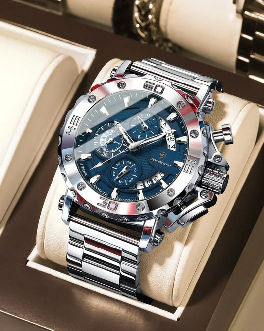 POEDAGAR Titan Chronograph Watch