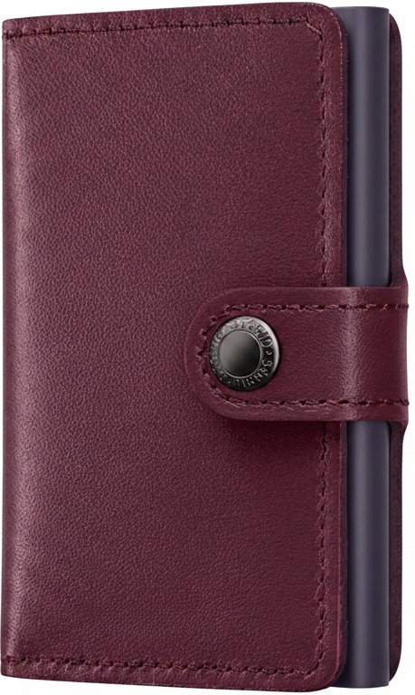 '- RFID Protected Mini Wallet - Original - Cranberry
