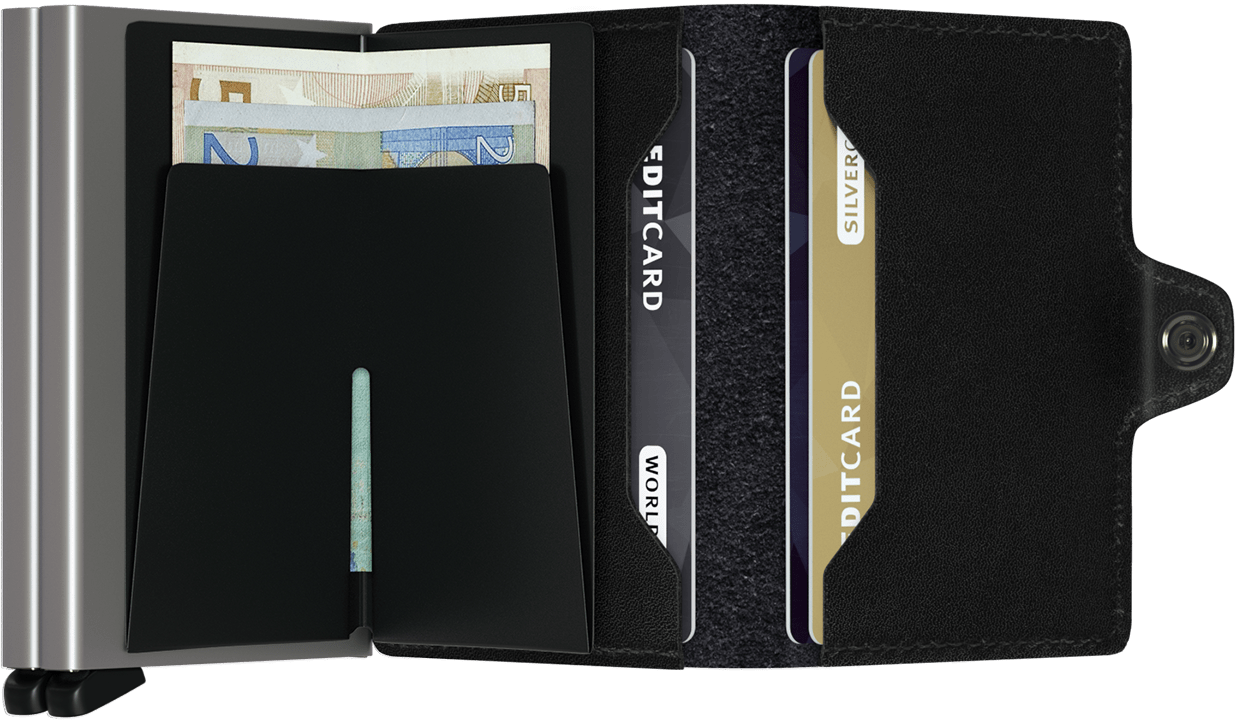 '- RFID Protected Twin Wallet - Original - Black