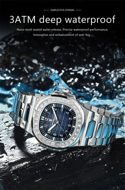 POEDAGAR Royal Grid Luxury Watch
