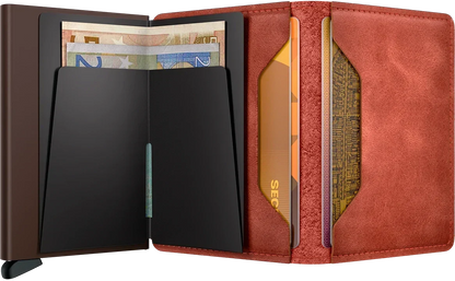 '- RFID Protected Slim Wallet - Vintage - Orange