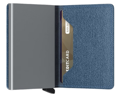 '- RFID Protected Slim Wallet - Twist - Blue Jeans