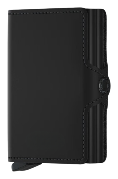 '- RFID Protected Twin Wallet - Matte - Black
