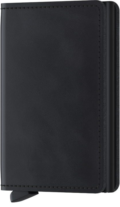 '- RFID Protected Slim Wallet - Vintage - Black