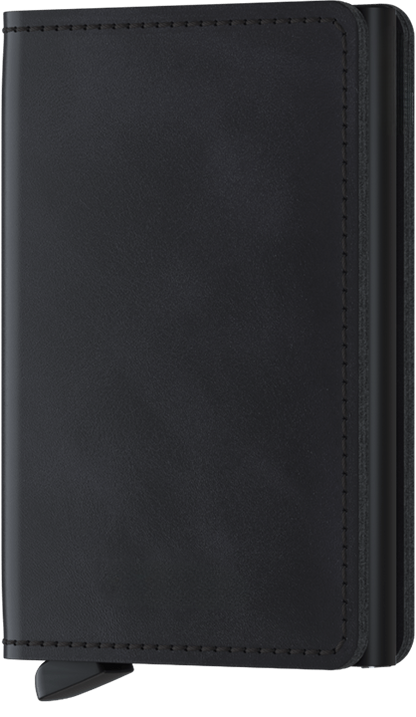 '- RFID Protected Slim Wallet - Vintage - Black